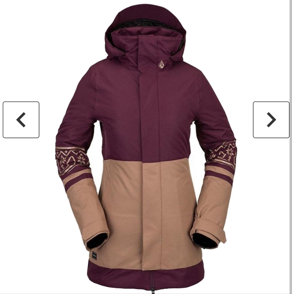 Volcom Westland Insulated Snowboard Ski Jacket In Merlot
